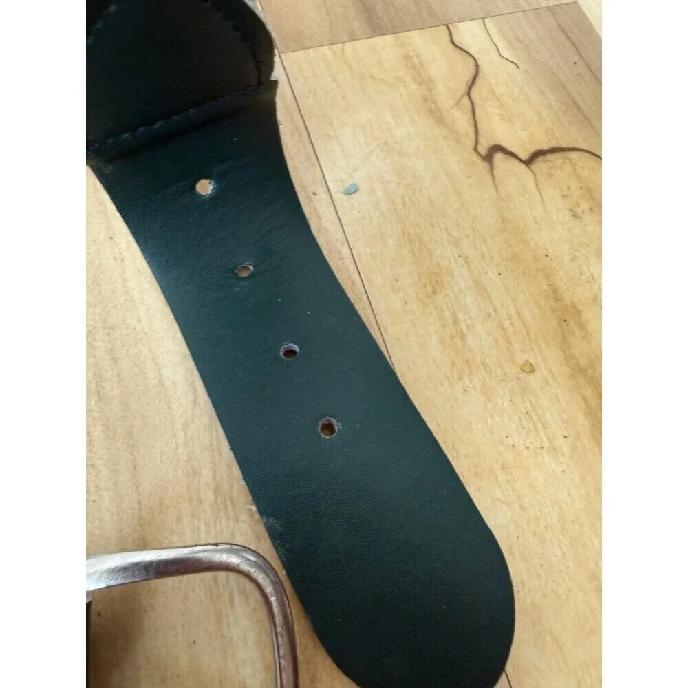 Green Elastic & Leather Adjustable Belt